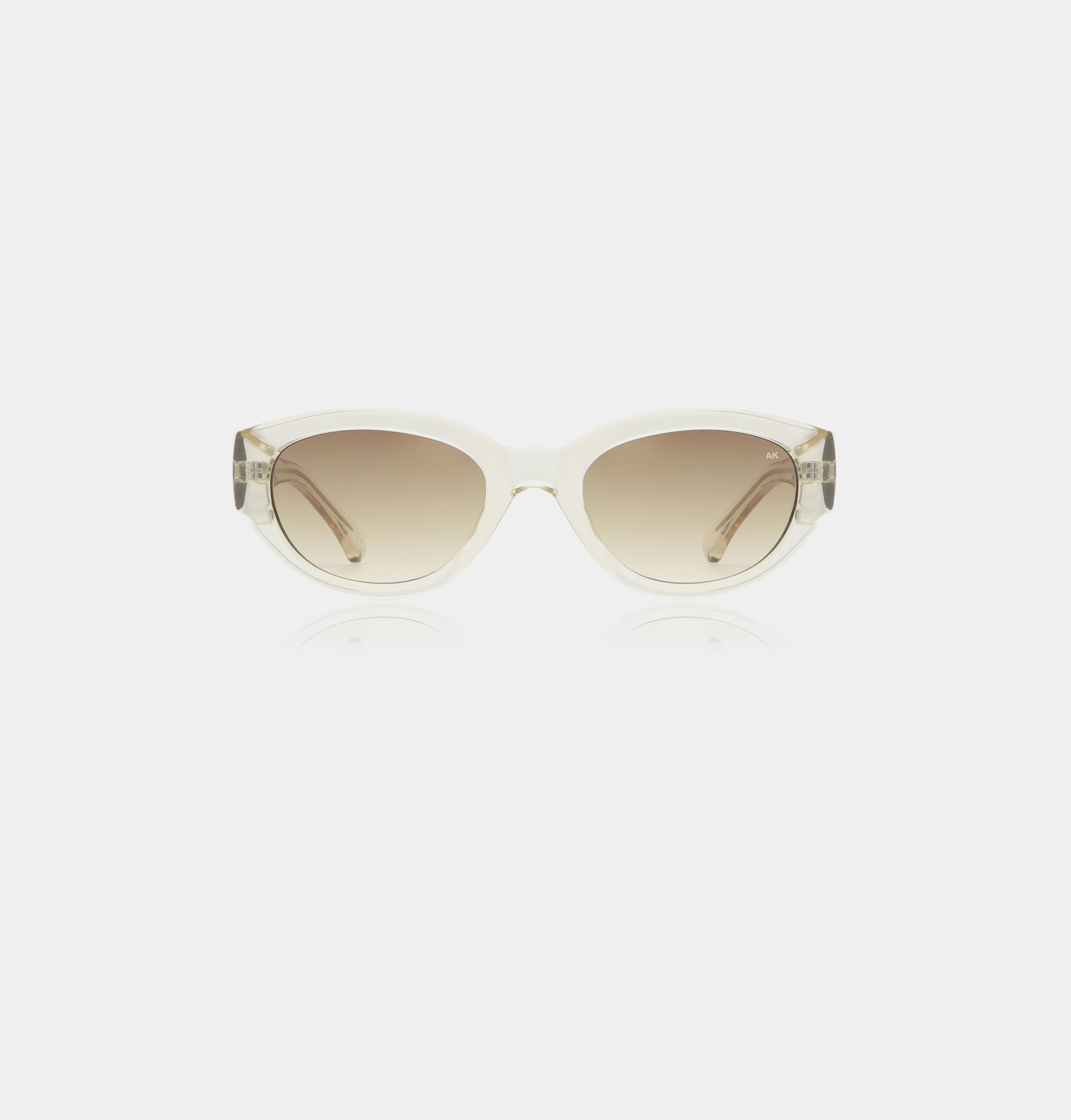 Transparent oval shaped framed sunglasses