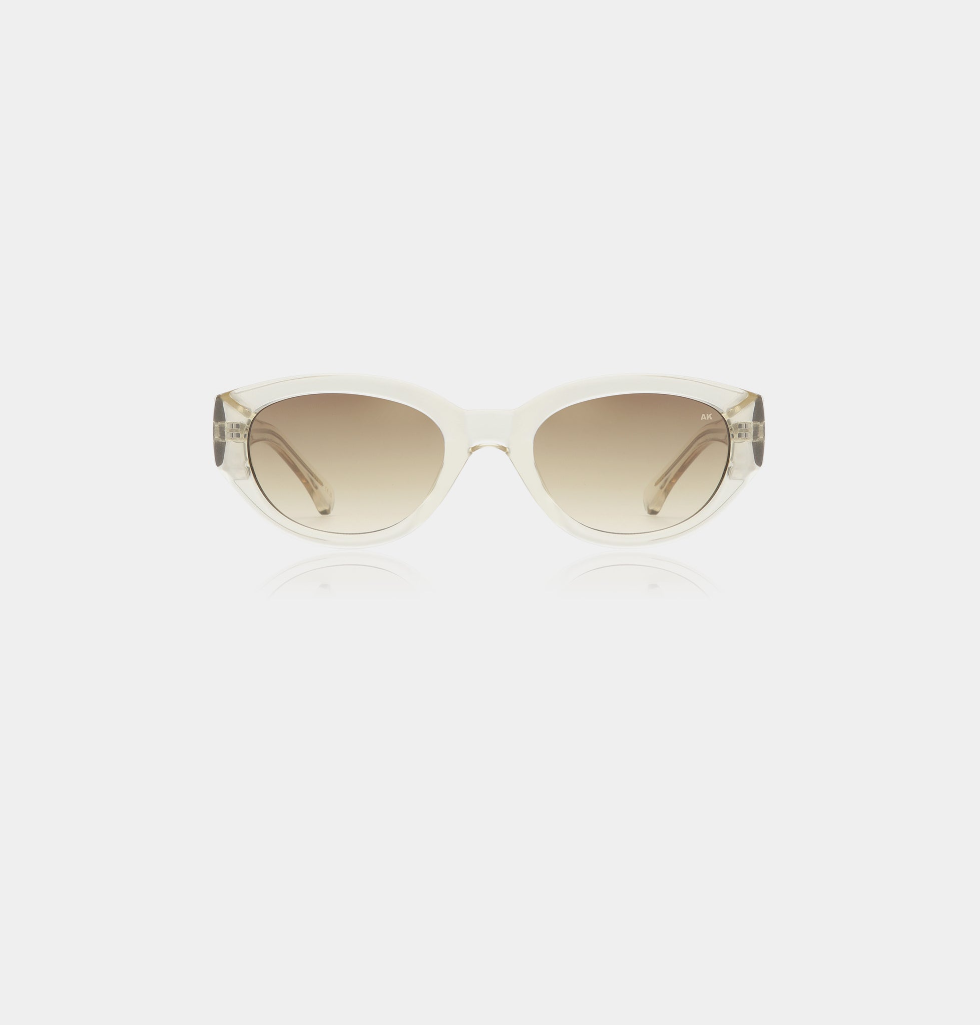 Transparent oval shaped framed sunglasses