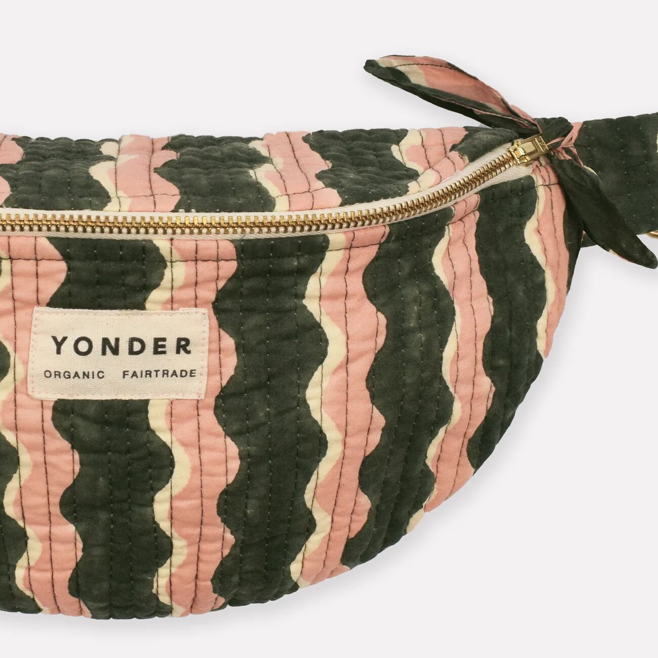 COTTON QUILTED BUMBAG WHIRLY FERN