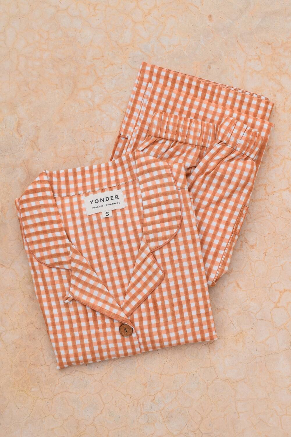 ORGANIC COTTON PYJAMAS TOFFEE