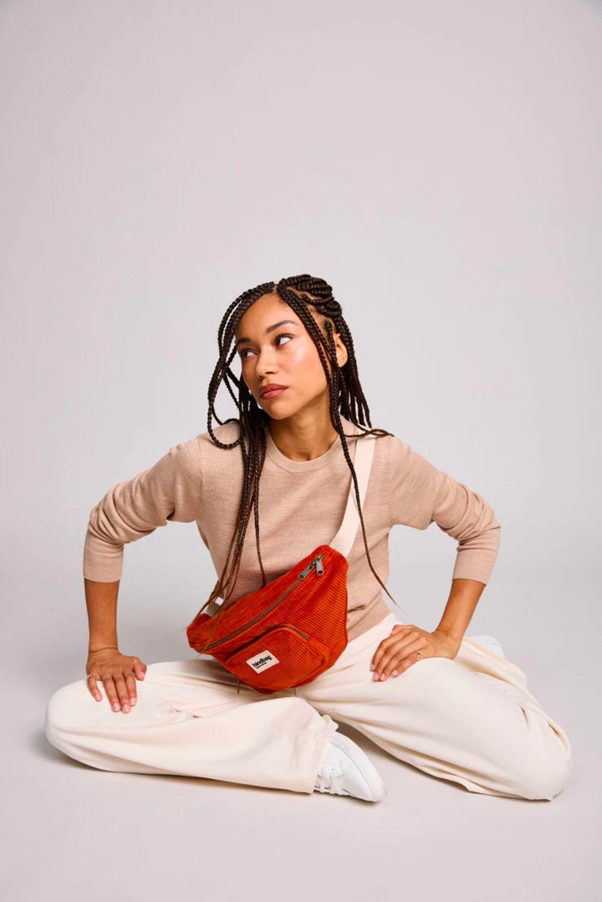 SOFIA XL BELT BAG CORDUROY BRIQUE