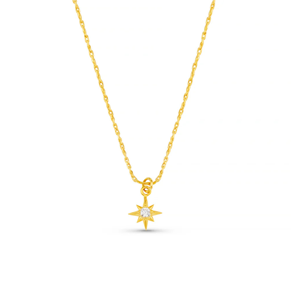 MICRO STARBURST FINE COLLAR NECKLACE GOLD