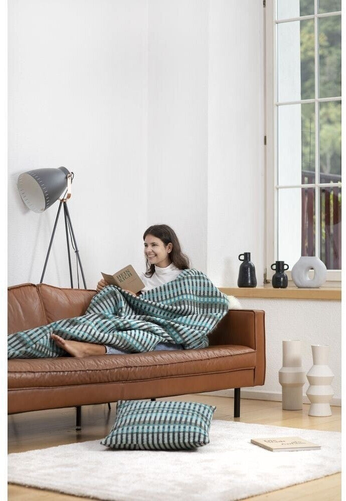 DECO LINES & STRIPES BLANKET PETROL