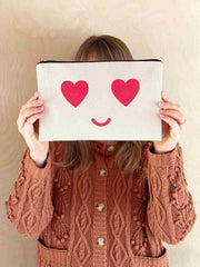 ZIP POUCH HEART EYES