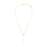 CRYSTAL & STARBURST FINE LARIAT NECKLACE