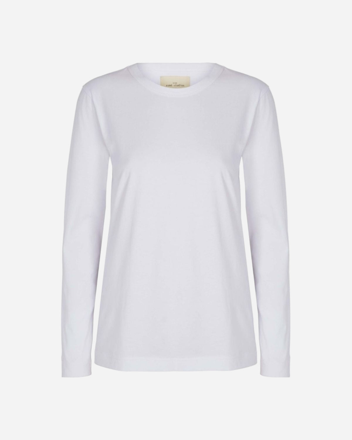 White long-sleeve shirt on a white background