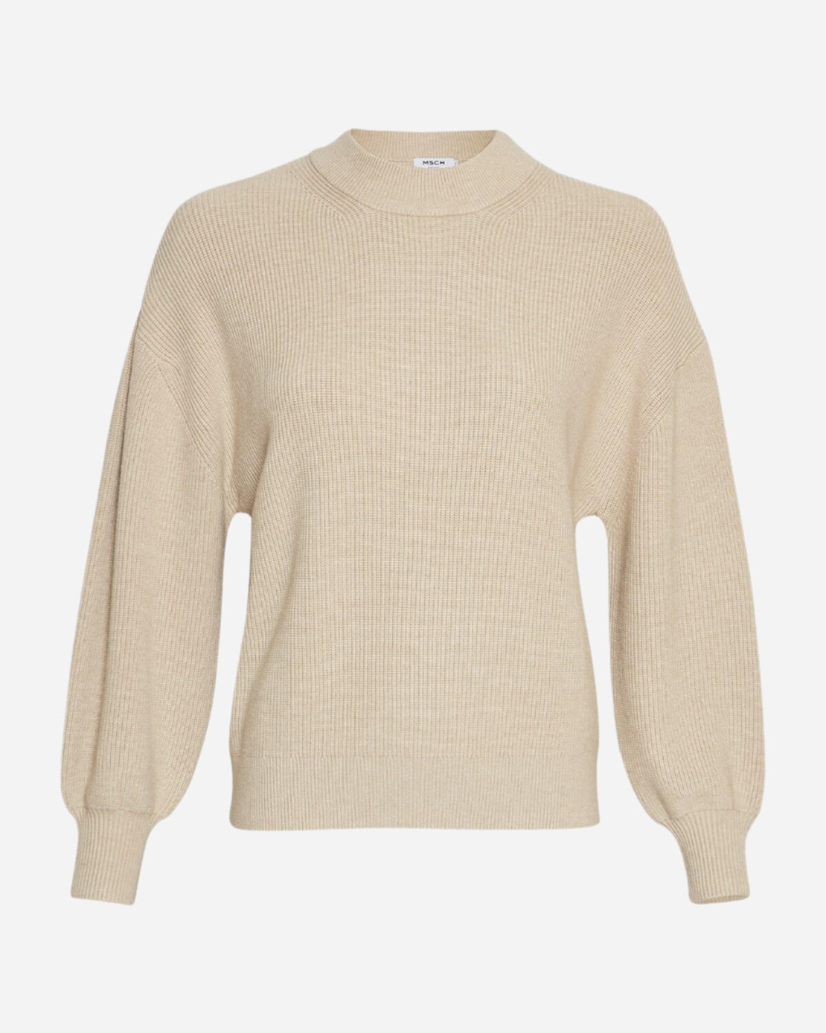 Beige sweater on a white background