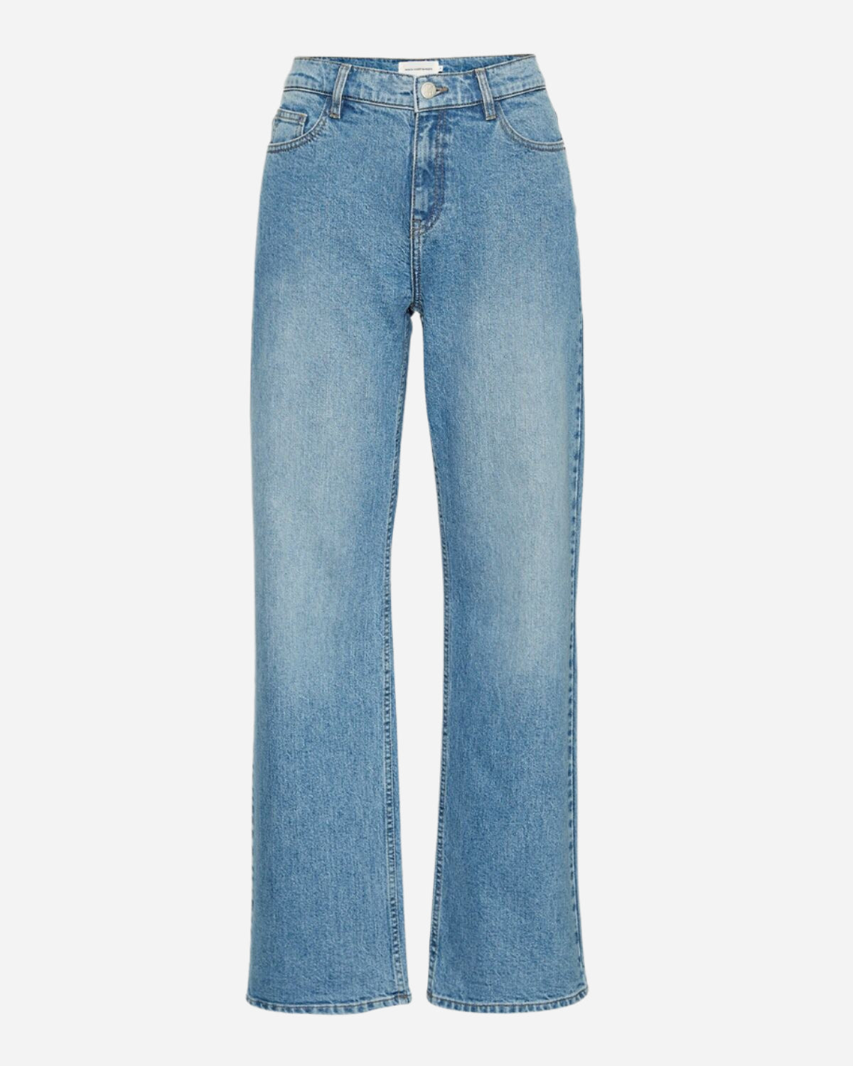Blue jeans on a white background