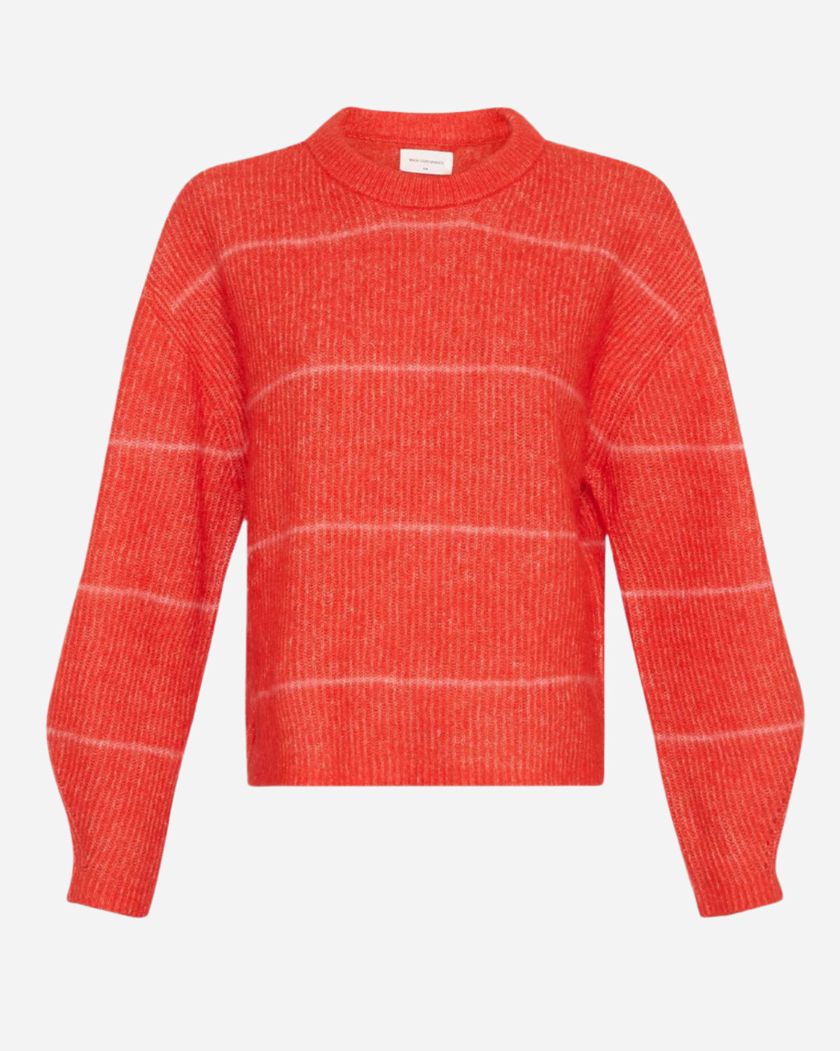 Red striped sweater on a white background
