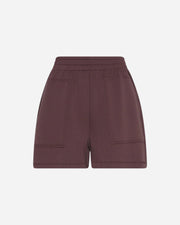 Maroon shorts on a white background
