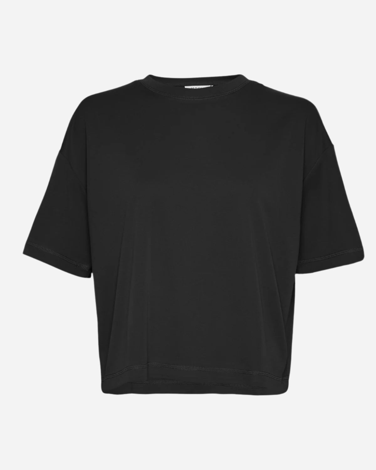 Black t-shirt on a white background