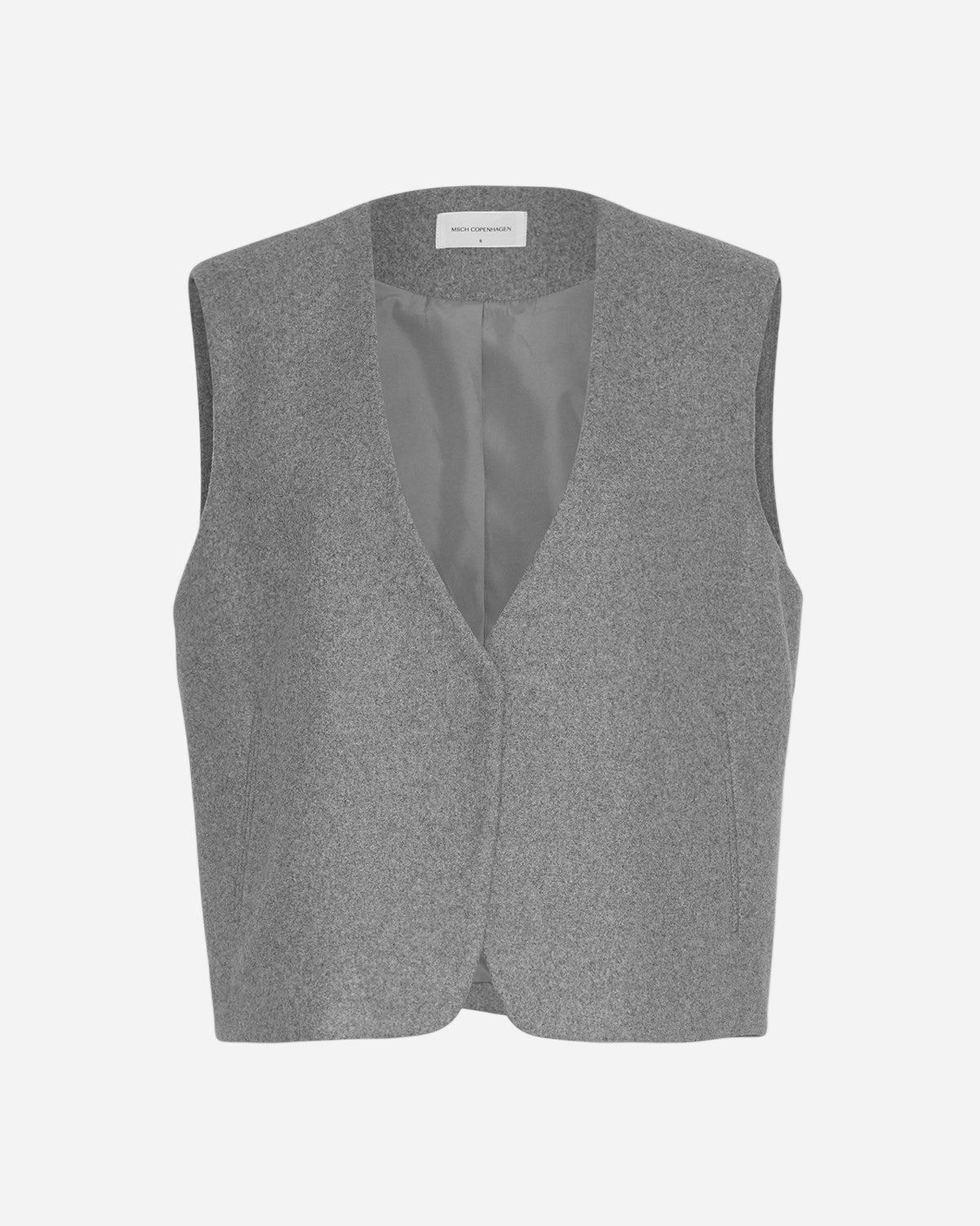 Gray vest on a white background