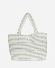 Striped tote bag on a white background