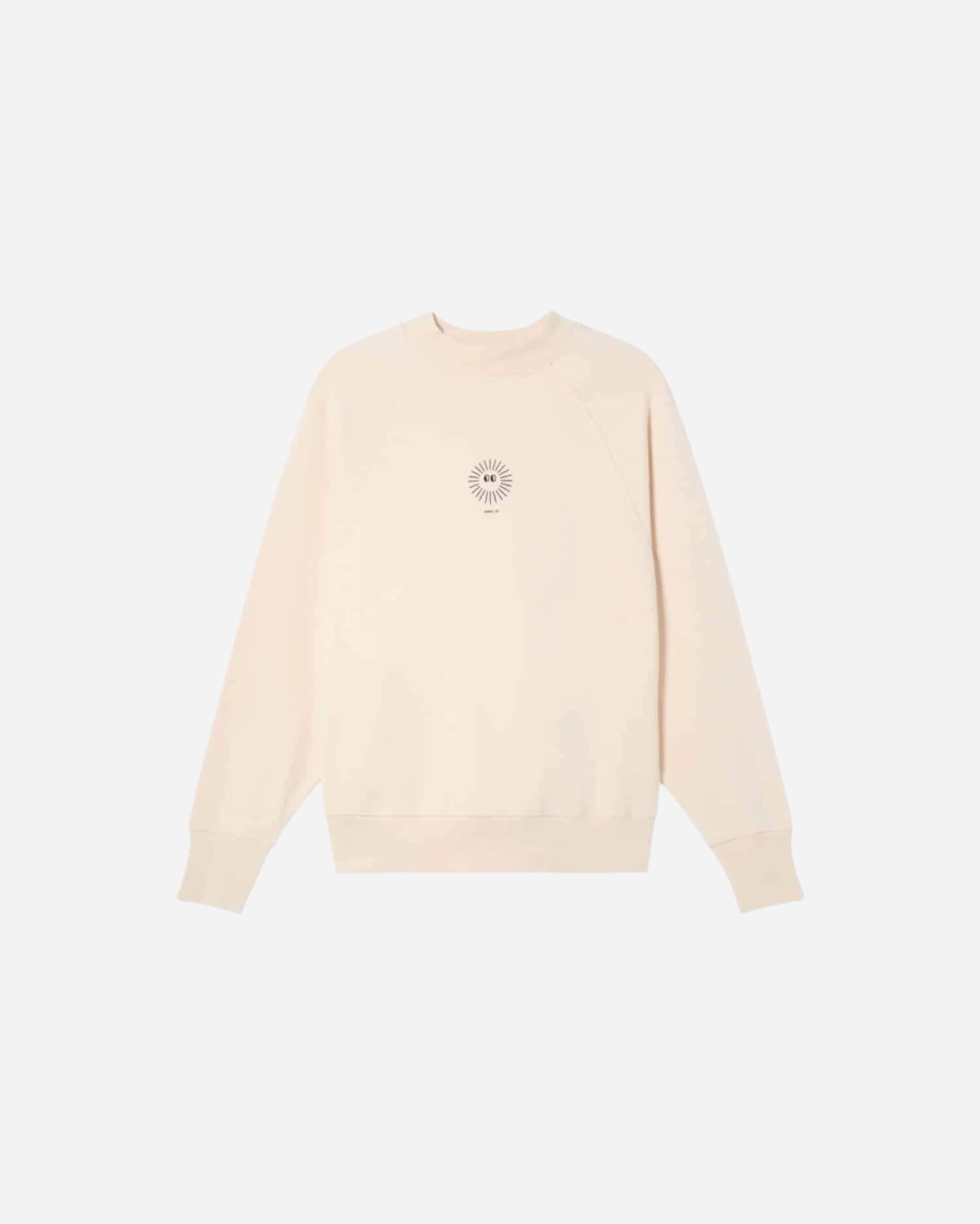 Off white round neck sweatshirt with SUN motif