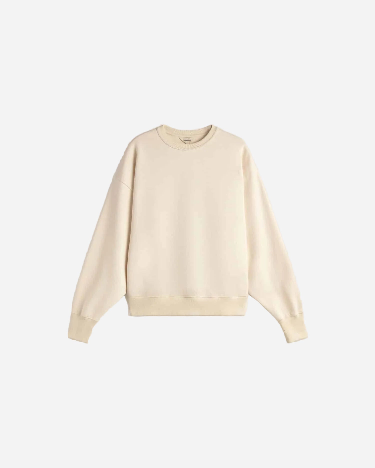 Beige sweatshirt on a light gray background